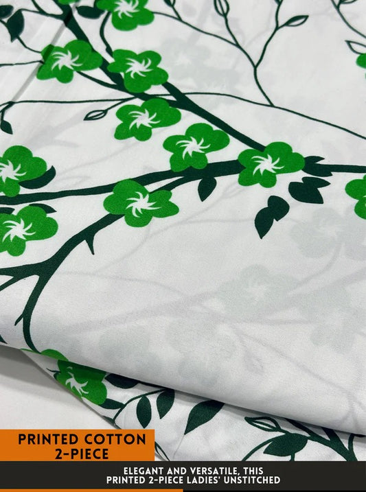 2Pc All Over Printed Cotton  Dress