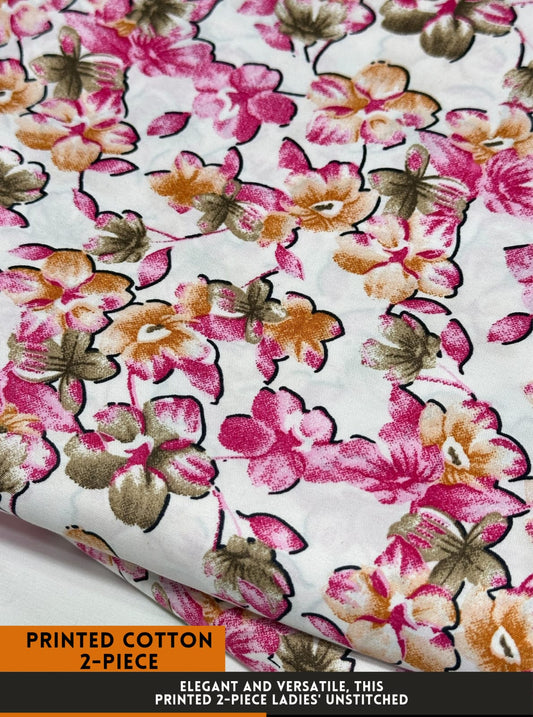 2Pc All Over Printed Cotton  Dress