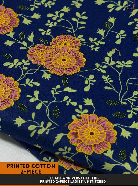 2Pc All Over Printed Cotton  Dress
